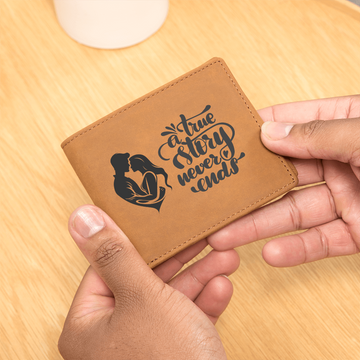 True Story Never Ends - Graphic Leather Wallet