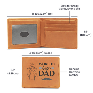 Worlds Best Dad - Graphic Leather Wallet