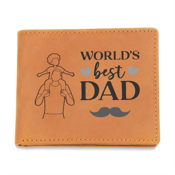 Worlds Best Dad - Graphic Leather Wallet