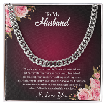 To My Husband - Cuban Link Chain