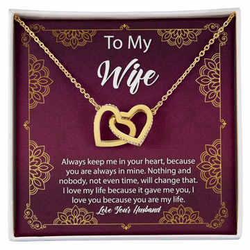 To My Wife - Hearts Necklace