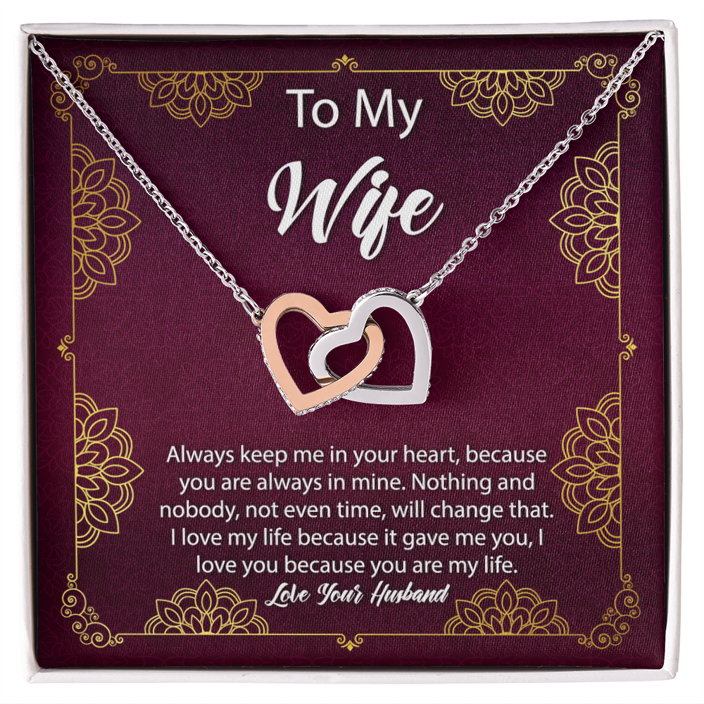 To My Wife - Hearts Necklace