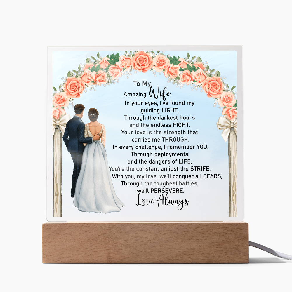To My Amazing Wife - Acrylic Square Plaque