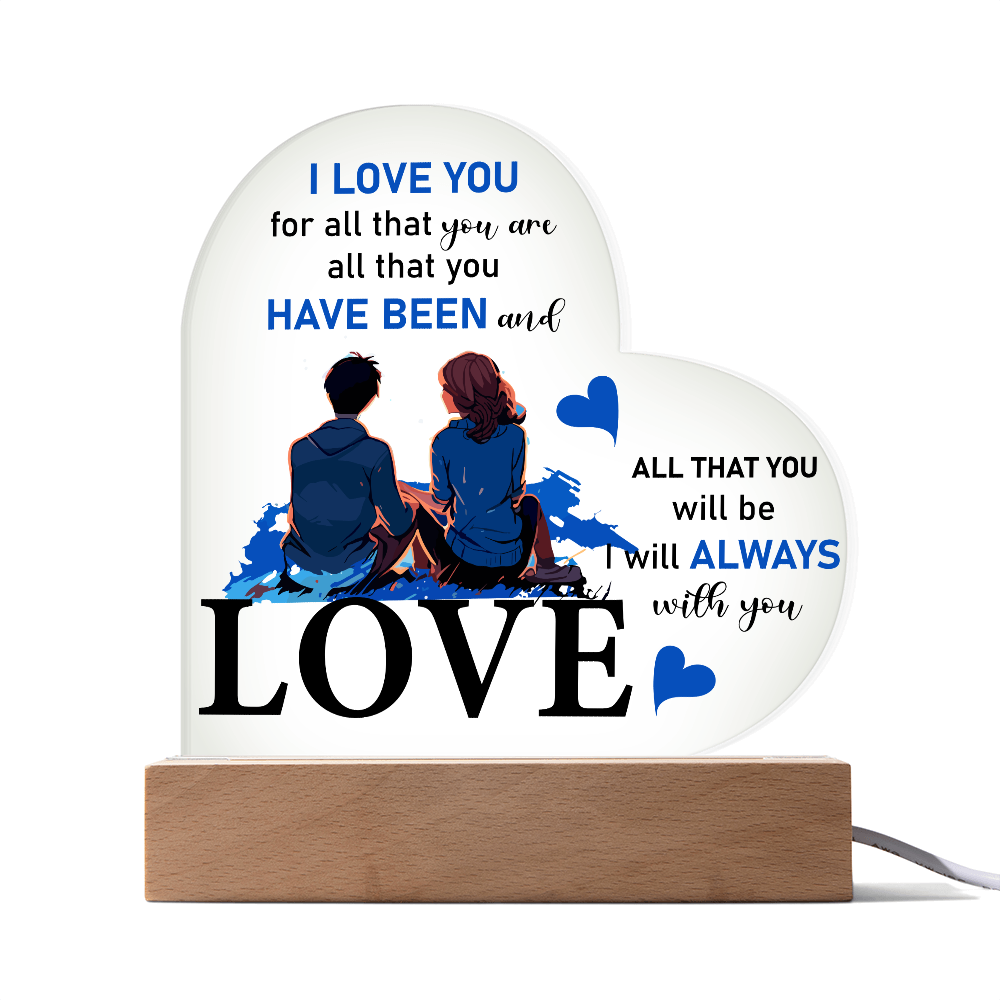 To My Love - Heart Acrylic Plaque