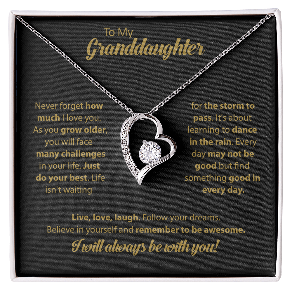 To My Granddaughter -Forever Love Necklace