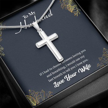 To My Husband - Artisan Cross Necklace